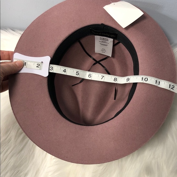 NWT House Of Harlow 1960 Women's Pink Wool Fedora Hat One Size NEW - Picture 6 of 9